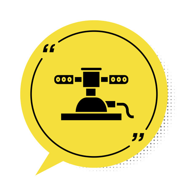 黑色自动喷灌喷头图标图片下载