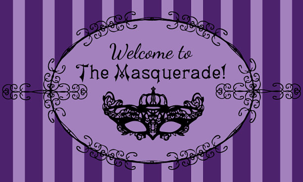 嘉年华请柬以紫色为主色调图片下载