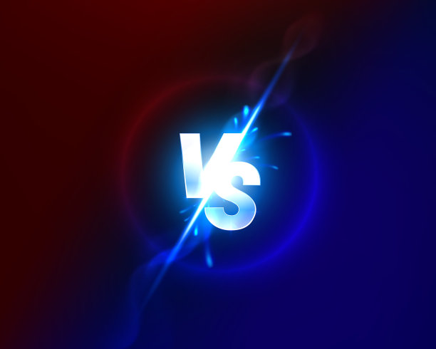 对游戏封面旗帜运动vs团队概念图片下载