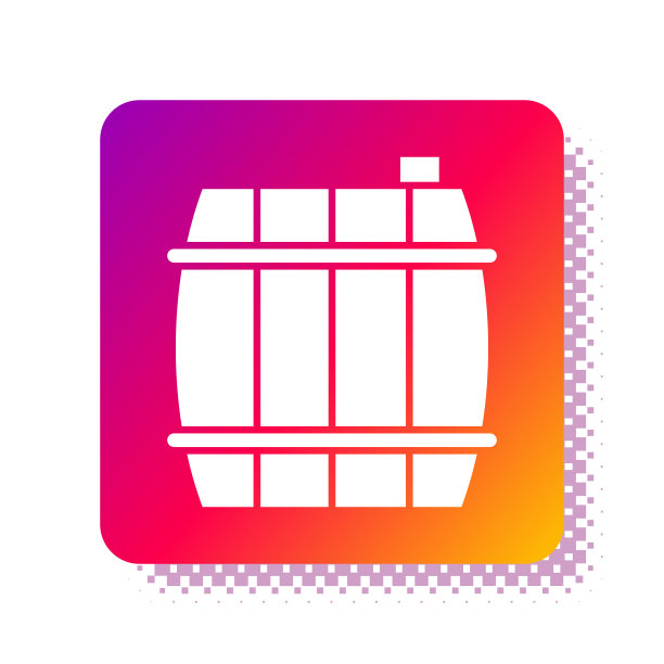 白色木桶图标孤立在白色图片下载