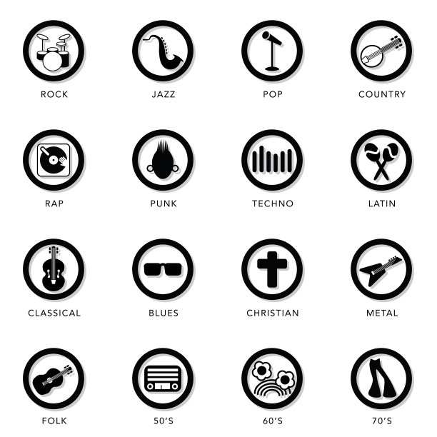 音乐类型图标集图片下载