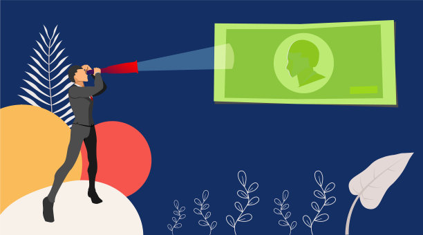 商人站在山上看着图片下载