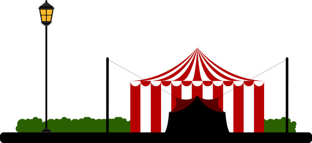 公园里的狂欢节帐篷图片下载