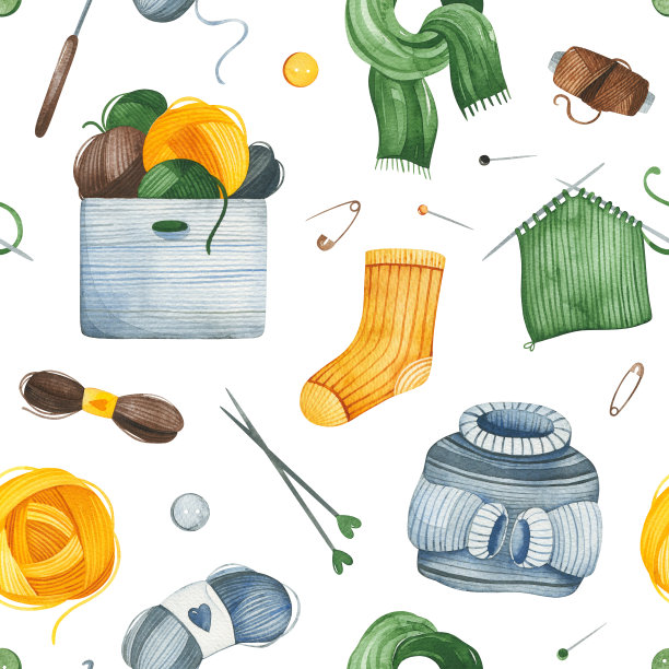 编织织物用纱线球、毛衣、针、别针、围巾图片下载