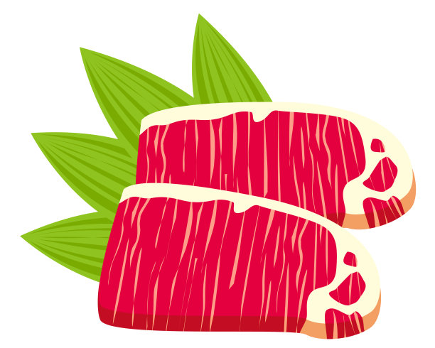切牛肉插图，日本牛肉插图图片下载