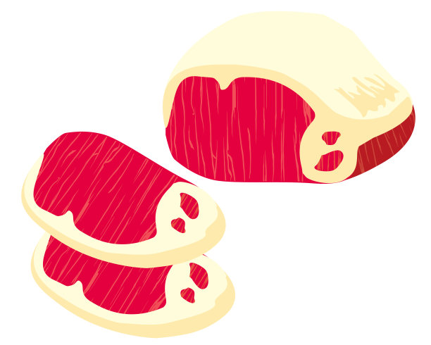切牛肉插图，日本牛肉插图图片下载
