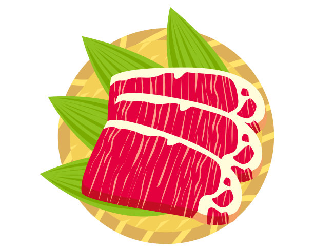 切牛肉插图，日本牛肉插图图片下载