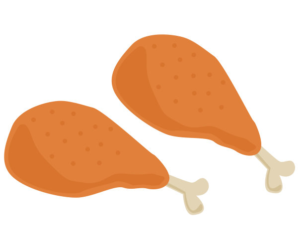 矢量图的鸡。烤鸡图片下载