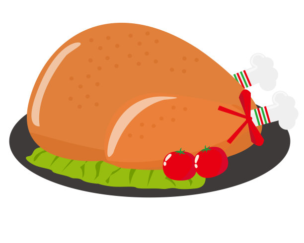 矢量图的鸡。烤鸡图片下载