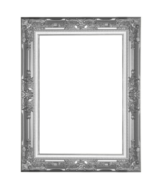 白色背景上的灰色画框图片下载