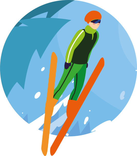 在风景如画的冬天，有高山滑雪板的人图片下载