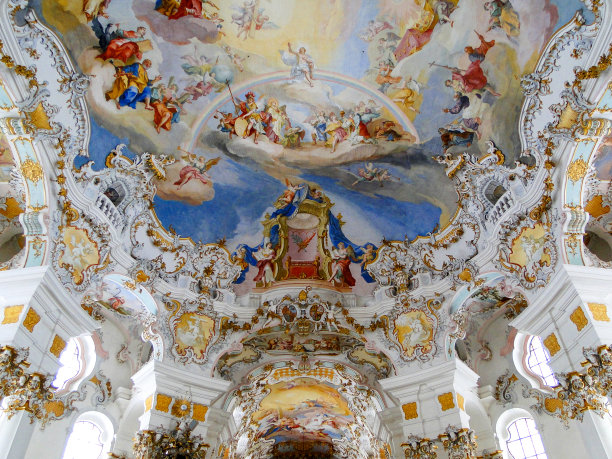 Wieskirche朝圣教堂01 - Wieskirche /巴伐利亚/德国图片下载