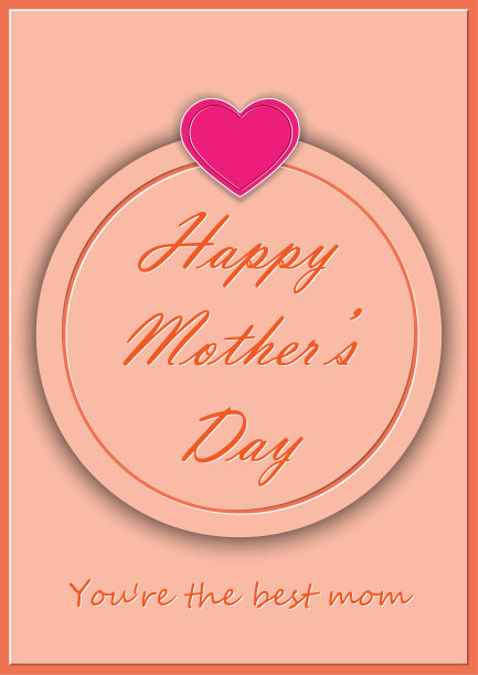 贺卡上写着快乐的母亲图片下载