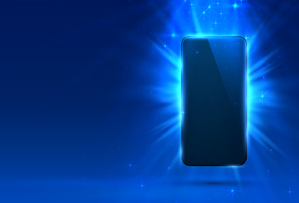 手机封面蓝色设计现代背景图片下载