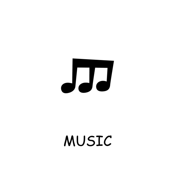 扁平风格音乐图标图片下载