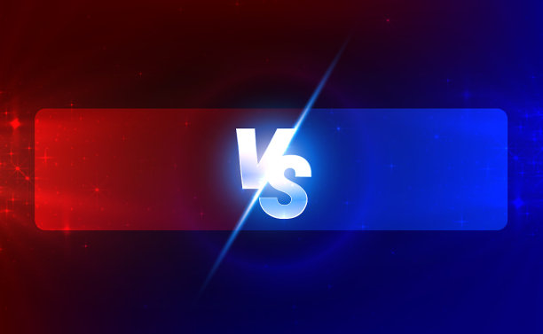 对游戏封面旗帜运动vs团队概念图片下载