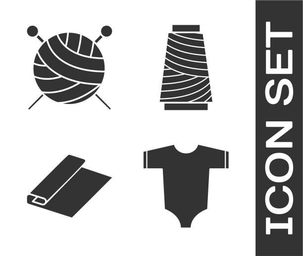 用针织针套好衣服纱线球图片下载