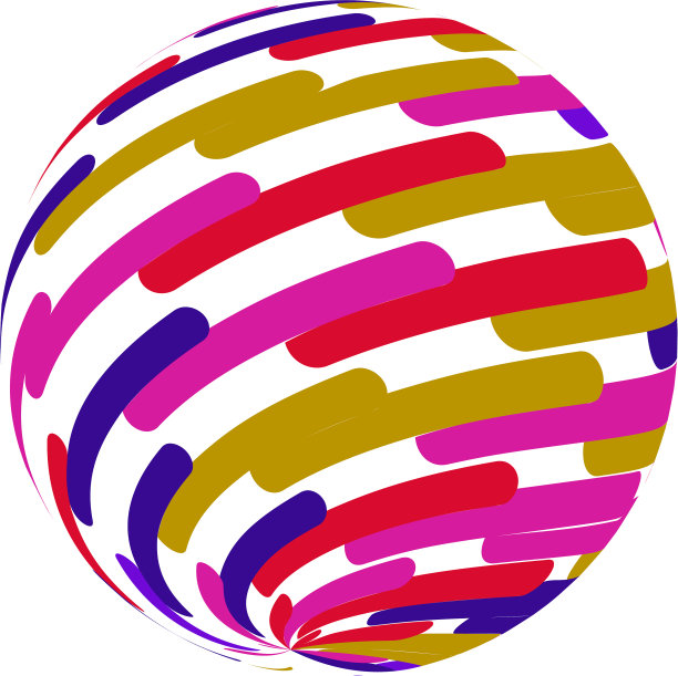 条纹球形圆抽象圆符号图片下载