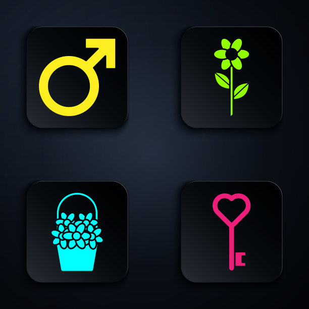 设键为心形的男性性别象征图片下载