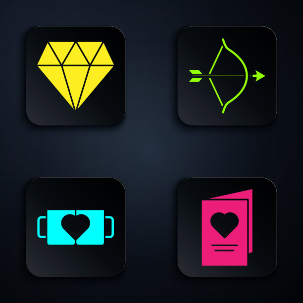 用心形钻石制作情人节派对传单图片下载