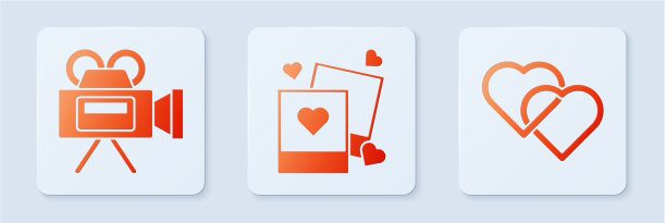 设置两个空白相框和心形影院图片下载