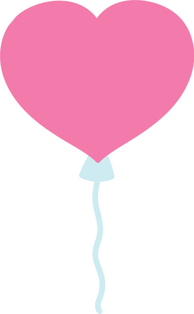 可爱的心形气球情人节快乐图片下载