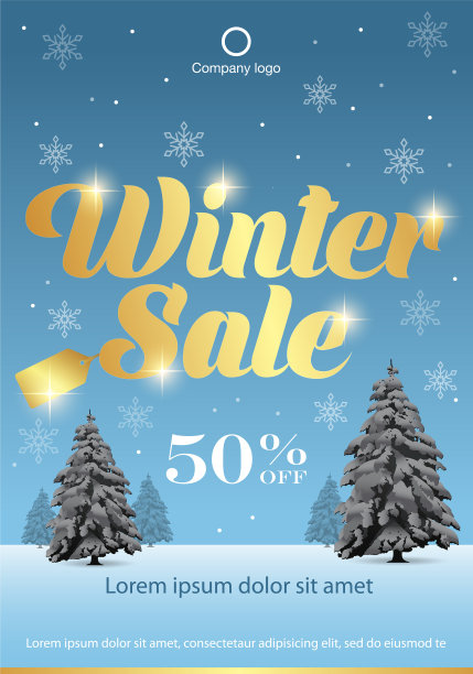 冬季促销模板设计图片下载