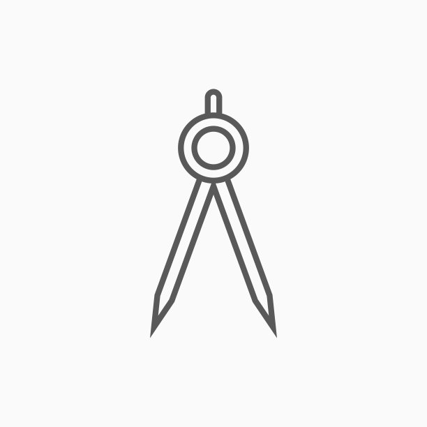 圆规图标，分割器矢量图片下载