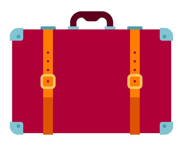 旅行箱矢量图标平坦孤立图片下载