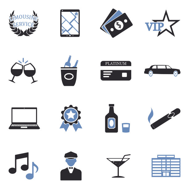 豪华轿车图标。双色调平面设计。矢量插图。图片下载