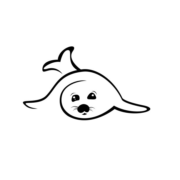 可爱的海狮图案概念设计图片下载