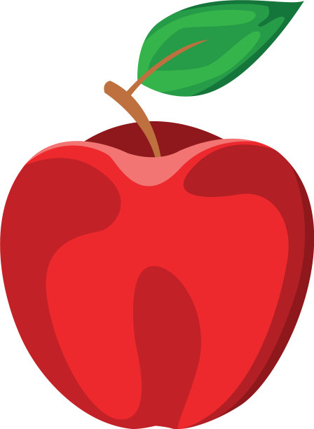 苹果水果图标五颜六色的设计图片下载
