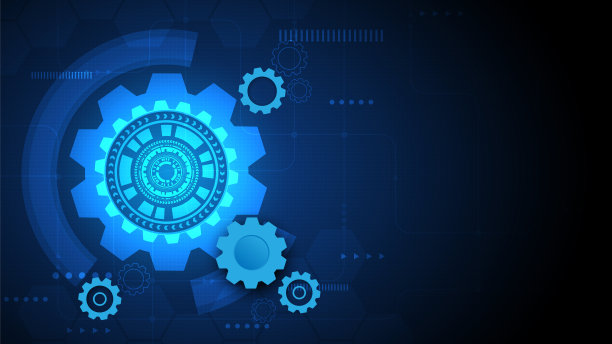 齿轮电路技术背景图片下载