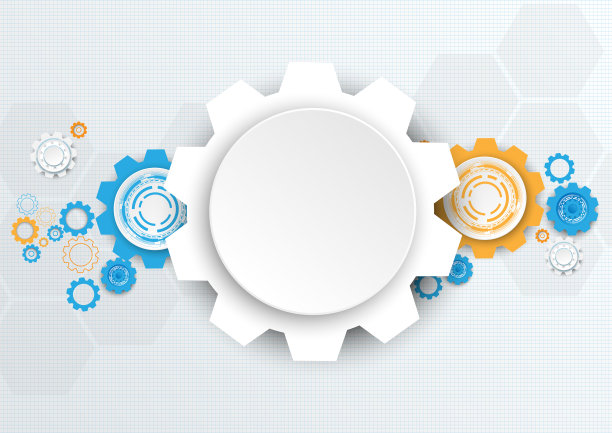 齿轮电路技术背景图片下载