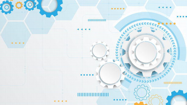 齿轮电路技术背景图片下载