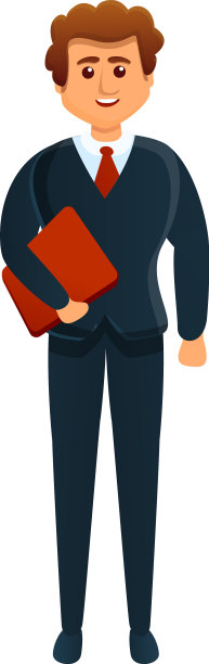 卡通风格的保险代理人图标图片下载