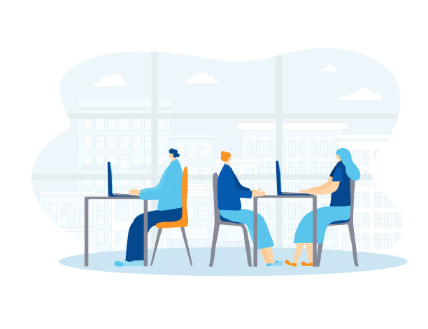 人坐办公桌设计图片下载