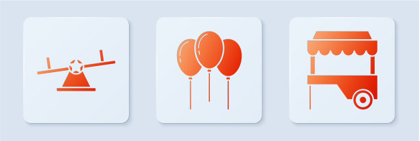 气球与丝带跷跷板和快速街道图片下载