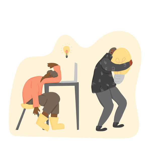 剽窃概念手绘属性集图片下载