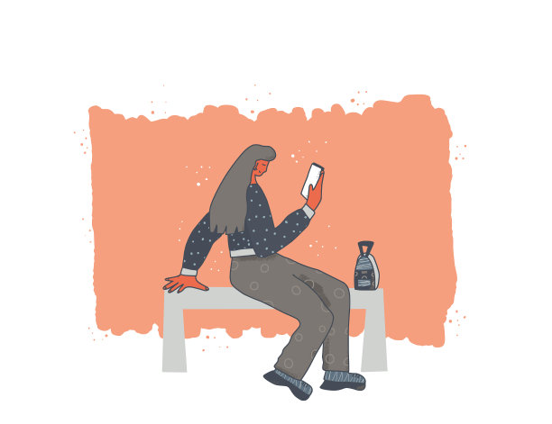 女孩的性格孤立可爱的falt女人图片下载