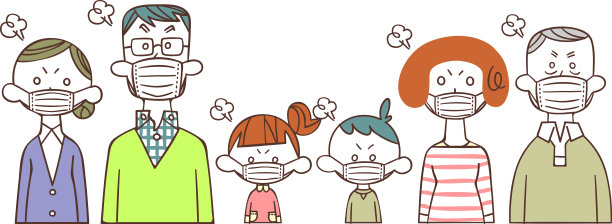 愤怒的三代同堂戴着面具图片下载