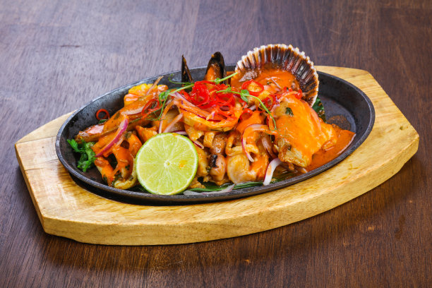 炸鱼、扇贝、鱿鱼图片下载