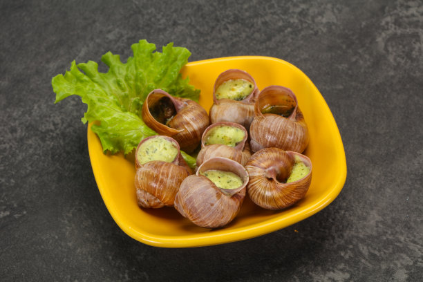 法式料理-加酱的蜗牛图片下载