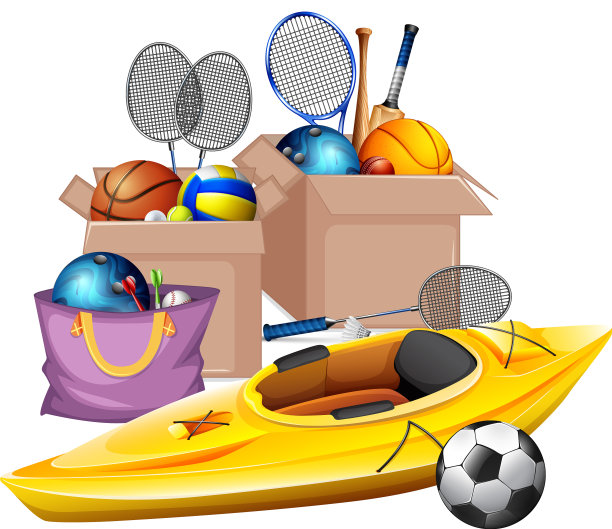 白色背景的盒子运动设备图片下载