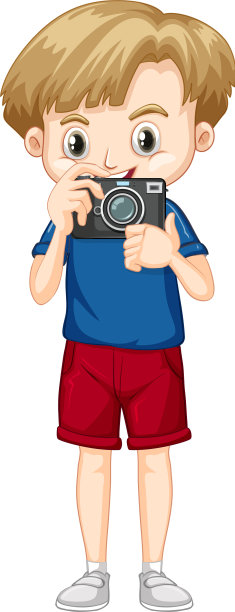 手里拿着相机的可爱男孩图片下载