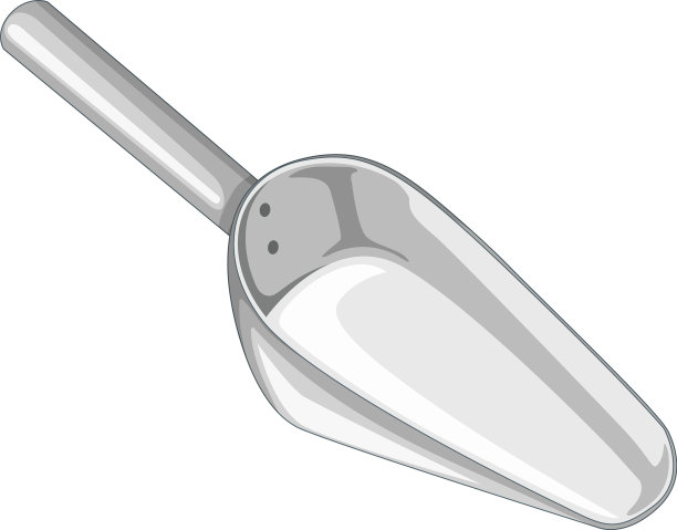 白色背景上的金属勺子图片下载