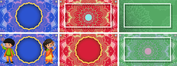 背景模板与曼荼罗设计图片下载