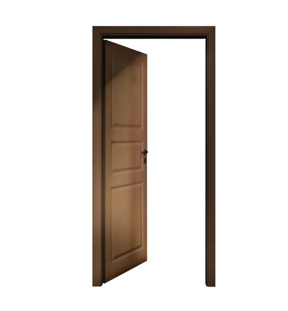 木门打开隔离图片下载