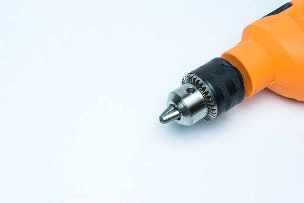 橙色钻头孤立在白色上图片下载