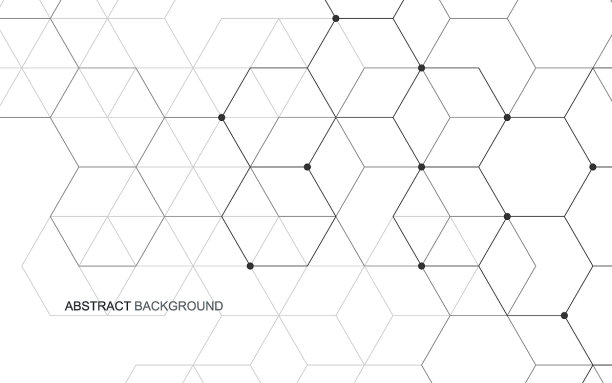 六角形背景数字几何图片下载